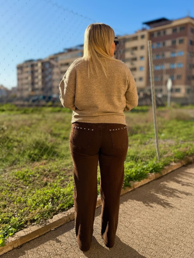 Pantalón Tachuelas Marrón