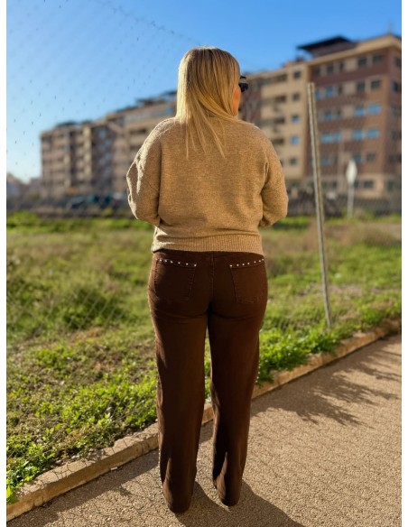 Pantalón Tachuelas Marrón