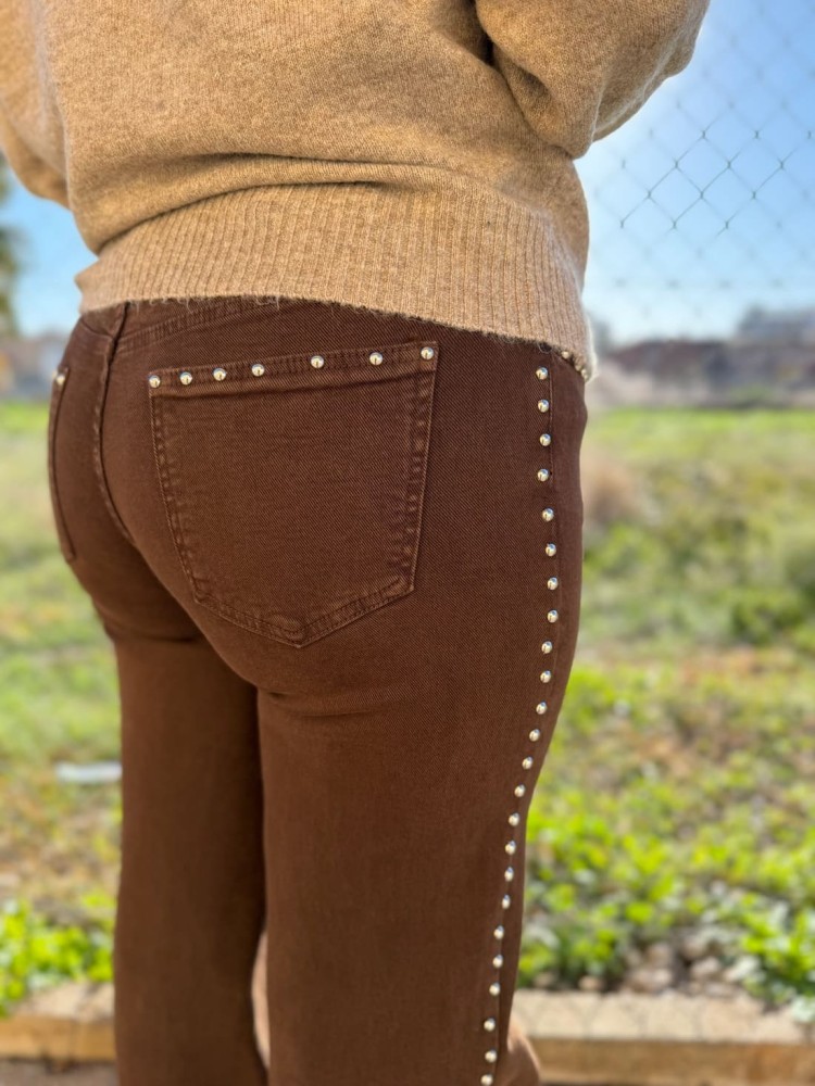 Pantalón Tachuelas Marrón