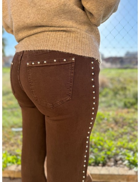 Pantalón Tachuelas Marrón