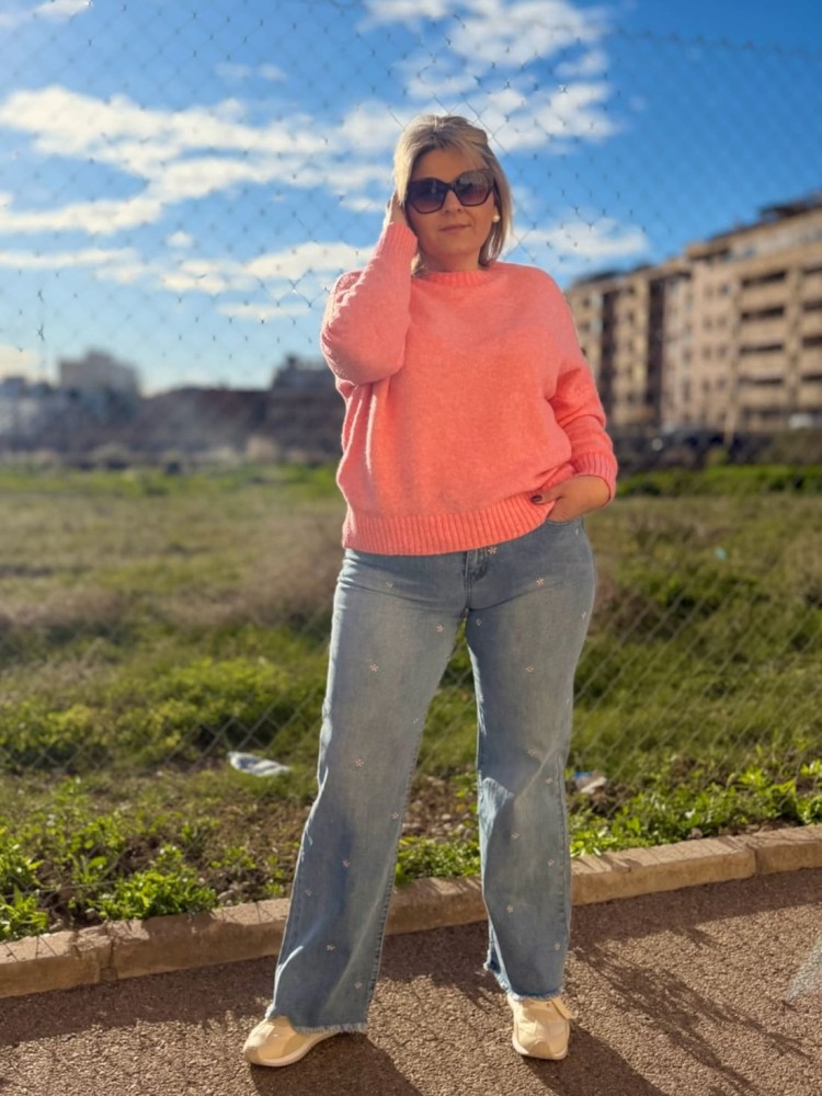 Pantalón Bordado Flores