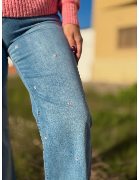 Pantalón Bordado Flores