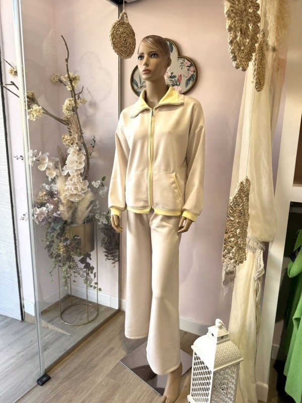 Chándal Beige/ Amarillo