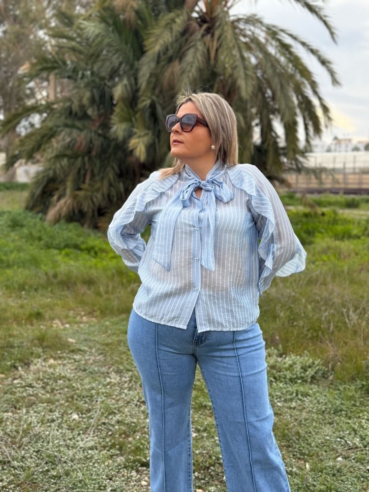 Camisa Volante Lazada