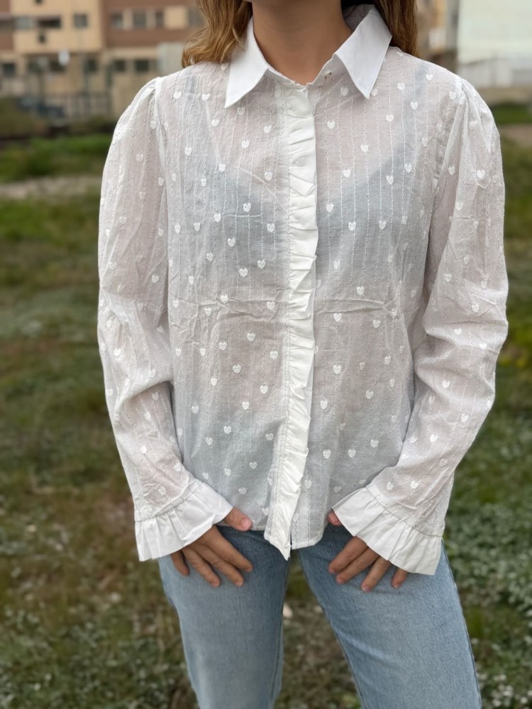 Camisa Corazones Rayas