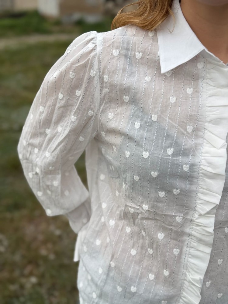 Camisa Corazones Rayas