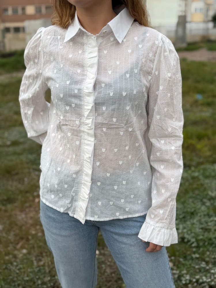 Camisa Corazones Rayas