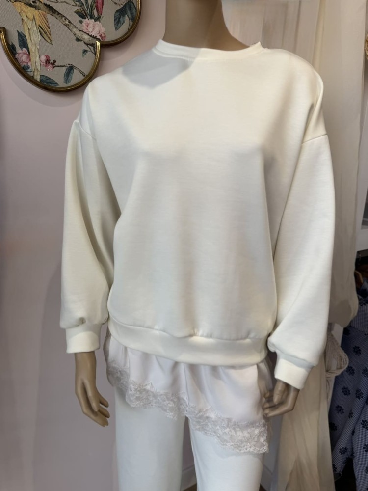 Conjunto Puntilla Blanco Roto