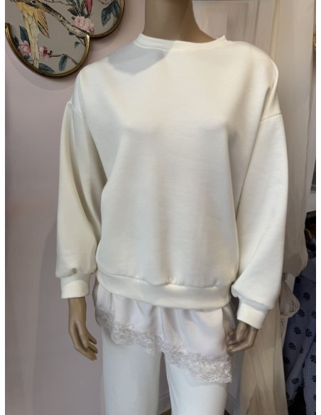 Conjunto Puntilla Blanco Roto