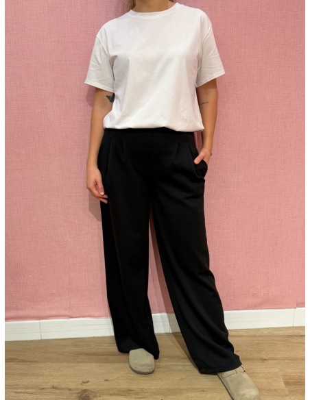 Pantalón Pinzas Chándal Negro