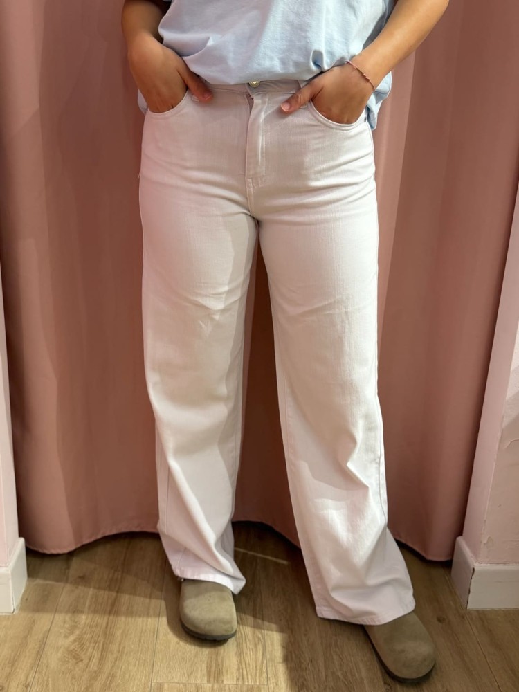 Pantalón Recto Blanco